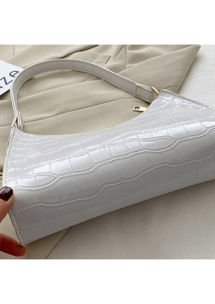 Bayan Alışveriş Çantaları Çanta Omuz Zinciri Koltuk Altı Kadın Küçük Kare Beyaz (Yurt Dışından) modelleri