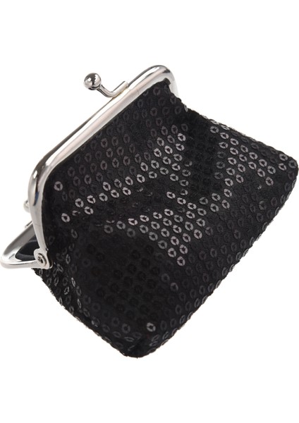 Kadın Payetler Madeni Para Çanta Toka Mini Cüzdan(Siyah) (Yurt Dışından) fırsatları