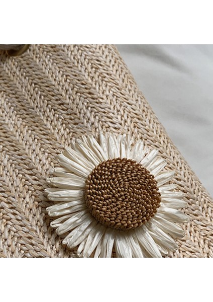 Büyük Kapasiteli Dokuma Çanta Tek Omuz Koltuk Altı Günlük Batı Tarzı Çanta(Beyaz) (Yurt Dışından) modelleri