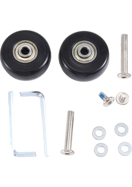 55X18MM 2 Bagaj Bavul Yedek Tekerlek Seti, Pu Döner Sarhoş Tekerlek Karbon Çelik Rulmanlar Tamir Takımları (Yurt Dışından) fırsatları