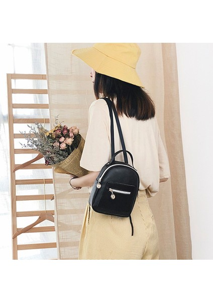 Kadınlar Için Sevimli Sırt Çantası Deri Mini Sırt Çantaları Cabrio Omuzdan Askili Çanta Çanta Cep Telefonu Messenger Crossbody Çanta, Siyah (Yurt Dışından) modelleri