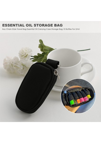 Uçucu Yağ Saklama Çantası, Anahtarlık Tarzı Seyahat Çantası Taşıma Çantası 2/ml Siyah Için 10 Şişe (Yurt Dışından) fırsatları
