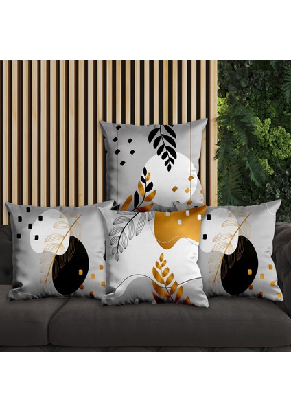 Çiçek Tasarımlı 4'lü Yastık Içi ve Kırlent Kılıfı 45CM 113831