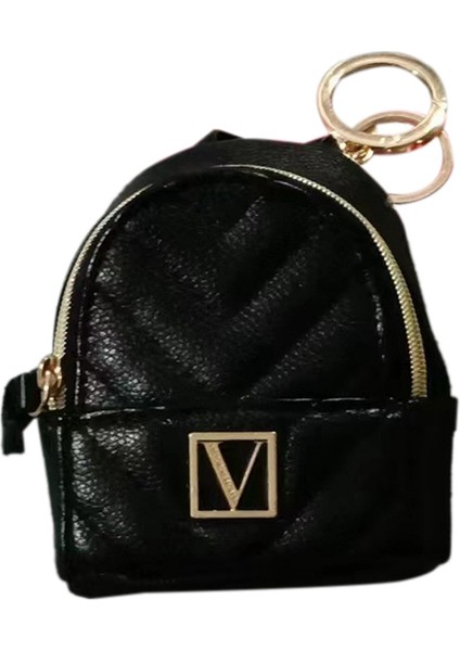 Vs Mini Bozuk Para Çantaları Fermuar Küçük Cüzdan Ruj Sırt Çantası Kolye Çocuklar Anahtar Kart Tutucu, Siyah (Yurt Dışından)