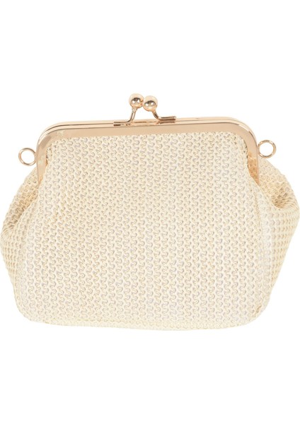 Küçük Crossbody Boho Çanta Kadınlar Için Akşam Debriyaj Çile Bayan Çanta Kadın Saman Plaj Rattan Messenger Çanta (Haki) (Yurt Dışından)