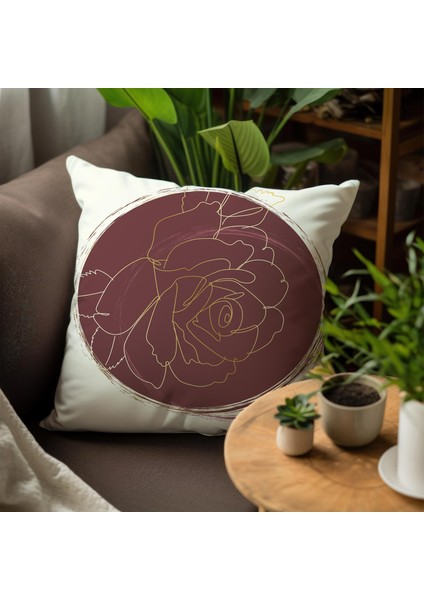 Çiçek Tasarımlı 4'lü Yastık Içi ve Kırlent Kılıfı 45CM 113751 fırsatları