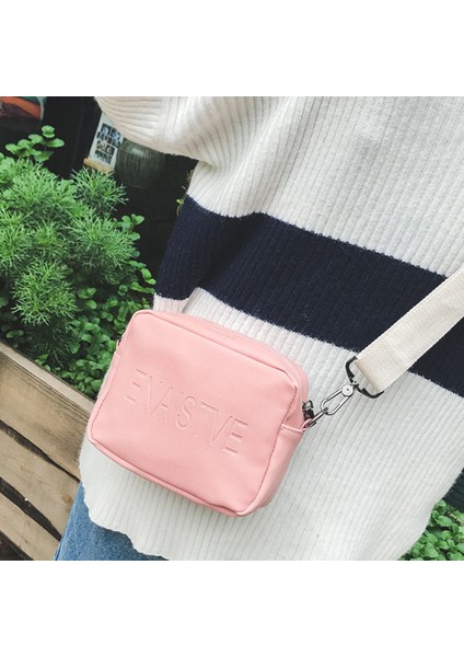 Pu Küçük Kare Çanta Sanat Fırçalama Mini Omuz Messenger Pembe Kore Versiyonu (Yurt Dışından) fiyatları