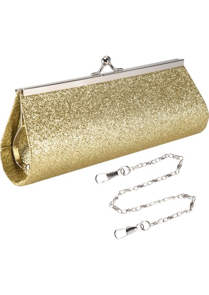 Kadın Glitter Debriyaj Çanta Akşam Parti Düğün Ziyafet Çanta Omuz Çantası (Altın) (Yurt Dışından) modelleri