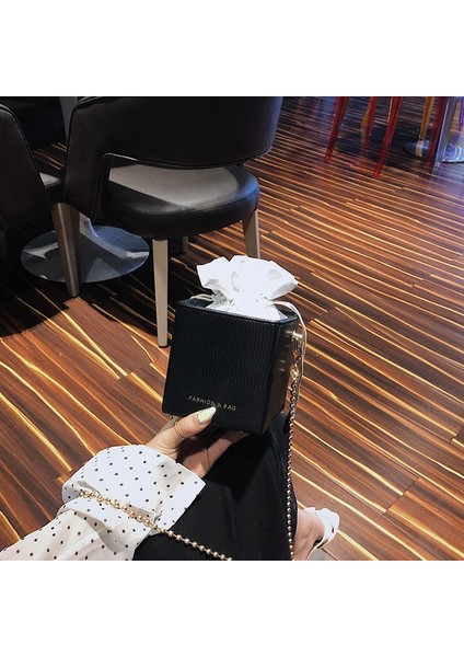 Gündelik Bayan Basit Çok Amaçlı Küçük Kova Çanta Omuz Messenger Plaj Alışveriş Siyah (Yurt Dışından)