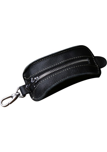 Hakiki Deri Kadın Erkek Anahtar Cüzdan El Yapımı Tutucu Araba Organizatör Siyah Kapakları (Yurt Dışından)