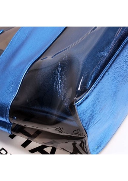 Moda Şeffaf Çanta Pvc Su Geçirmez Çanta Omuz Messenger Pu Çocuk Paketi (Altın) (Yurt Dışından) fiyatları