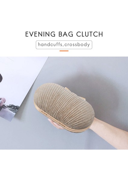 Altın Akşam Debriyaj Çanta Kadın Çanta Düğün Parlak Çanta Gelin Metal Yay Manşonlar Zincir Omuz (Yurt Dışından) fiyatları