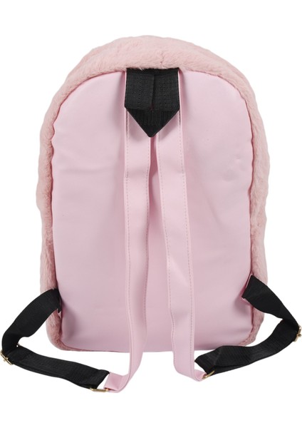 Kadın Yumuşak Suni Kürk Peluş Sırt Çantası Omuz Çantası Kalp Kolye ile Okul (Pembe) (Yurt Dışından) modelleri