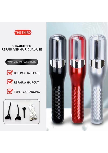 Gui Xulian Saç Kesme Makinesi Akülü Açık Uçlu Saç Kesici Split Uçlu Saç Düzeltici Şarj Otomatik Hasarlı Saç Bakımı, Kırmızı (Yurt Dışından) modelleri