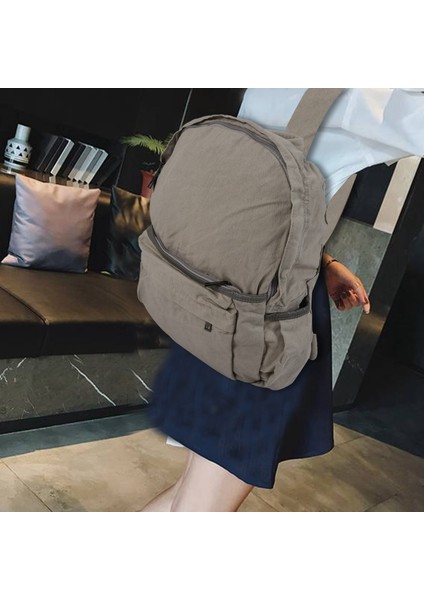 Edebi Fan Kanvas Çanta Erkekler ve Kadınlar Basit Rahat Sırt Çantası Lise Üniversite Öğrencisi Gri (Yurt Dışından) fiyatları