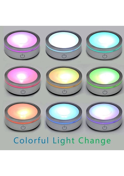 [gui Xulian] 3D Kristal Cam Sanatı Gümüş Içbükey Için Hassas Dokunmatik Yuvarlak Renkli Stand Ekranına Sahip 2x LED Işık Tabanı (Yurt Dışından) indirimleri