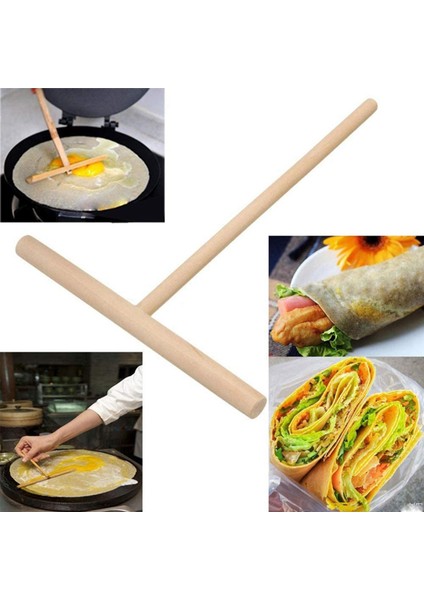 [gui Xulian] 8 Adet T Şekli Krep Makinesi Gözleme Hamuru Ahşap Serpme Sopa, Ahşap Krep Araçları, Krep Yapmak Için Krep Serpme Makineleri (Yurt Dışından)