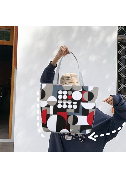 Kadın Etnik Tarzı Kanvas Çanta Kadın Tote Bayanlar Büyük Kapasiteli Alışveriş Çantası Yeniden Kullanılabilir Omuz Çantaları-A (Yurt Dışından) fırsatları
