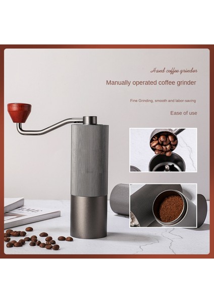 Gui Xulian Taşınabilir Manuel Kahve Değirmeni Espresso Kahve Çekirdeği Öğütücü Paslanmaz Çelik Çapak Öğütücüler El Yapımı Kahve (Yurt Dışından)