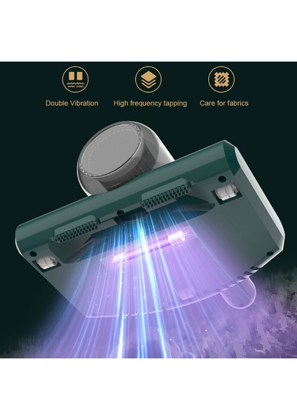 Gui Xulian Düşük Gürültü Ev Küçük Akar Sökücü El Kablosuz Şarj Uv Akar Sökücü Yatak Vakum Temizleme Makinesi Yeşil (Yurt Dışından)