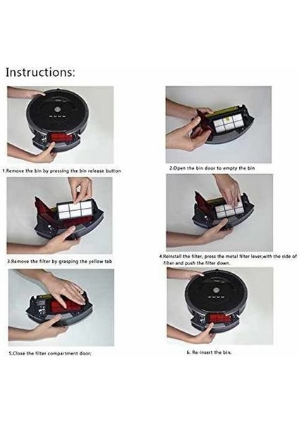 Gui Xulian 11 Adet Hepa Filtre 960 800 870 871 880 980 981 Elektrikli Süpürge Için Yedek Filtreler, Kit (Yurt Dışından)