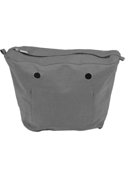 Su Geçirmez Katı Kanvas Ekleme Iç Astar Fermuarlı Cebi Obag O Çanta Çanta Derin Gri Mini (Yurt Dışından)