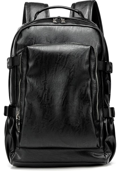 Erkekler Seyahat Eğlence Sırt Çantaları Retro Rahat Çanta Okul Çantaları Genç Siyah (Yurt Dışından)