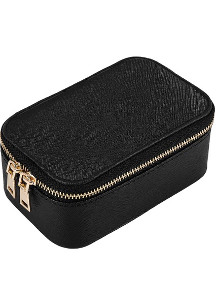 Mücevher Kutusu Seyahat Kozmetik Organizatör Makyaj Ruj Depolama Siyah (Yurt Dışından)