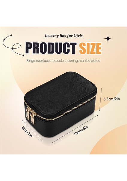 Mücevher Kutusu Seyahat Kozmetik Organizatör Makyaj Ruj Depolama Siyah (Yurt Dışından) fırsatları