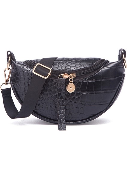 All-Match Kadın Çantaları Kore Tarzı Moda ve Batı Messenger Çanta (Siyah) (Yurt Dışından)