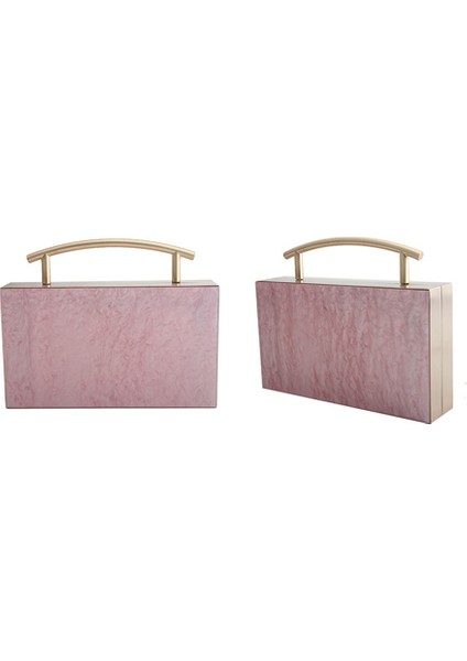Lüks Akrilik Dekorasyon Manşonlar Kadın Akşam Çanta Parti Düğün El Çantası Zinciri Crossbody Çantalar Cüzdan Debriyaj Pembe (Yurt Dışından) fiyatları