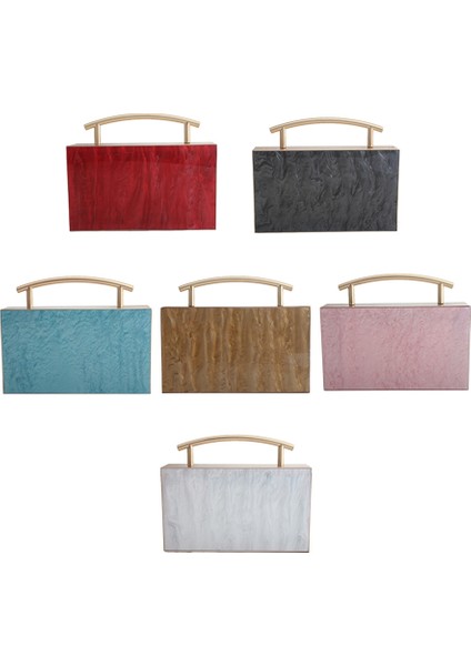 Lüks Akrilik Dekorasyon Manşonlar Kadın Akşam Çanta Parti Düğün El Çantası Zinciri Crossbody Çantalar Cüzdan Debriyaj Pembe (Yurt Dışından) modelleri