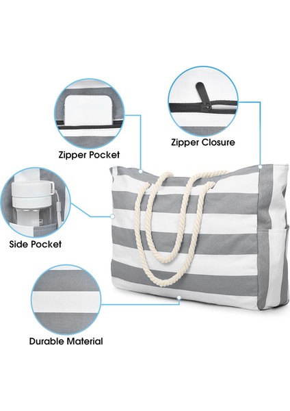 Plaj Çantası, Yüzme Su Geçirmez Havuz Alışverişi Katlanabilir Omuz Çantası Gri (Yurt Dışından) fırsatları