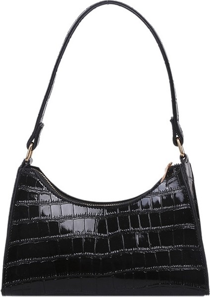 Bayan Alışveriş Çantaları Çanta Omuz Zinciri Koltuk Altı Kadın Küçük Kare Siyah (Yurt Dışından)