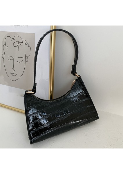 Bayan Alışveriş Çantaları Çanta Omuz Zinciri Koltuk Altı Kadın Küçük Kare Siyah (Yurt Dışından) fiyatları