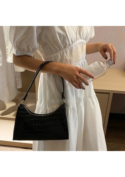 Bayan Alışveriş Çantaları Çanta Omuz Zinciri Koltuk Altı Kadın Küçük Kare Siyah (Yurt Dışından) modelleri