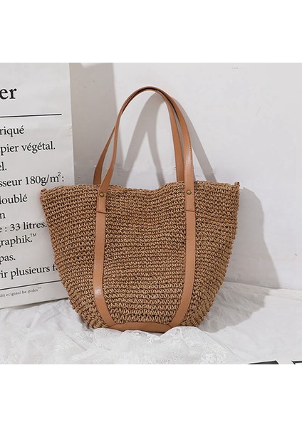 Rahat Saman Dokuma Kadın Omuz Çantası Hasır Çanta Kadın Bohemian Plaj Bez Çantalar Shopper-A Için (Yurt Dışından) fiyatları