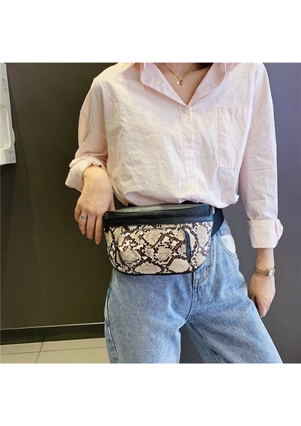 Serpantin Moda Kadın Bel Paketleri Kısa Göğüs Çanta Fermuar Kemer Kadınlar Bayanlar Için Fanny Çanta Seyahat Serseri Haki (Yurt Dışından) modelleri