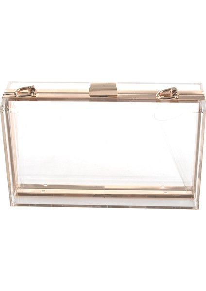 Kadın Sevimli Şeffaf Akrilik Kutu Debriyaj Crossbody Çanta Gece Çantası (Yurt Dışından)