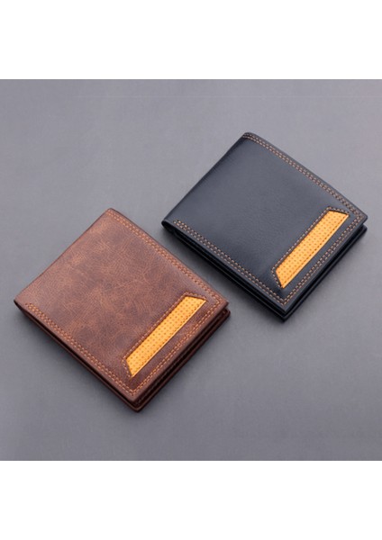 Erkek Cüzdan Erkek Kısa Deri Çanta (Koyu Kahve Rengi) (Yurt Dışından) modelleri