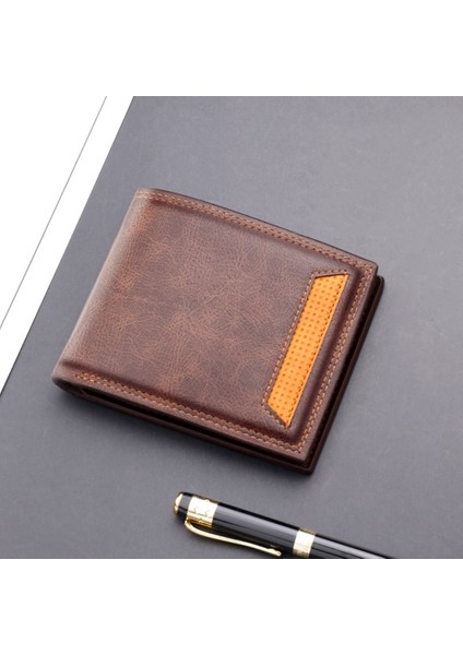 Erkek Cüzdan Erkek Kısa Deri Çanta (Koyu Kahve Rengi) (Yurt Dışından) fırsatları