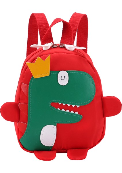 Sevimli Çocuklar Anaokulu Okul Çantası 3D Karikatür Dinozor Mini Sırt Çantası Yeni Erkek Bebek Kız Kırmızı (Yurt Dışından)