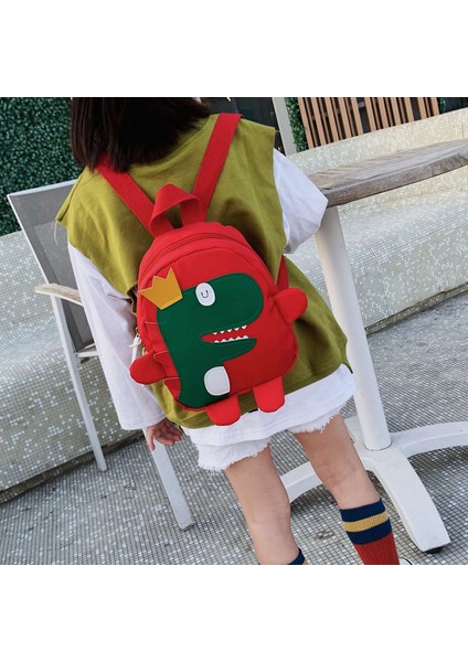 Sevimli Çocuklar Anaokulu Okul Çantası 3D Karikatür Dinozor Mini Sırt Çantası Yeni Erkek Bebek Kız Kırmızı (Yurt Dışından) fiyatları