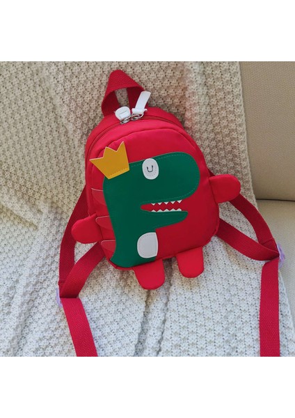 Sevimli Çocuklar Anaokulu Okul Çantası 3D Karikatür Dinozor Mini Sırt Çantası Yeni Erkek Bebek Kız Kırmızı (Yurt Dışından) modelleri