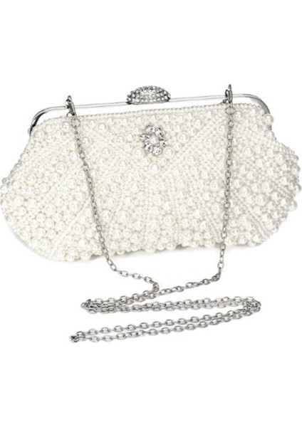 Kadın Inci Debriyaj Çantalar Akşam Çanta Çanta Çanta Düğün Zinciri Için (Yurt Dışından) fiyatları