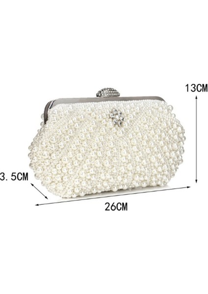 Kadın Inci Debriyaj Çantalar Akşam Çanta Çanta Çanta Düğün Zinciri Için (Yurt Dışından) fırsatları