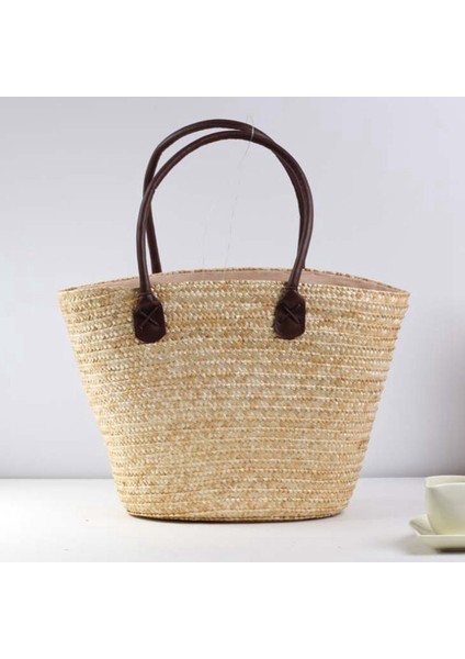 Kadın Omuz Çantası Yaz Saman Dokuma Tatil Plaj Için Yeni Basit Işlemeli Çanta Büyük Kapasiteli (Yurt Dışından) modelleri