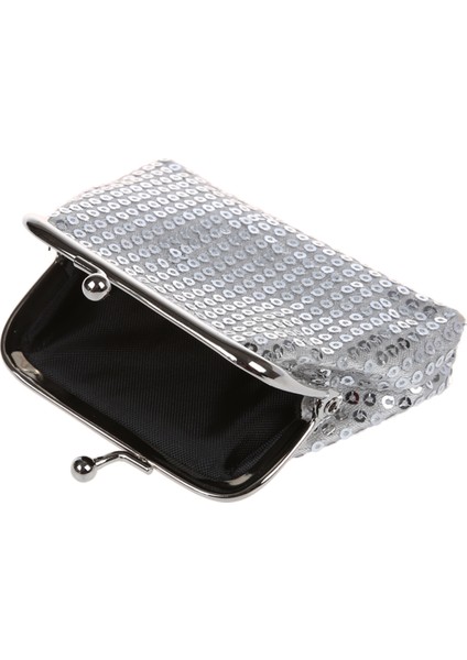 Kadın Payetler Madeni Para Çanta Toka Mini Cüzdan(Gümüş) (Yurt Dışından) fırsatları