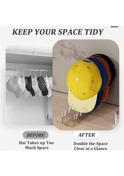 Beyzbol Şapkaları Için Akrilik Şapka Askısı 14 Yatak Odası Veya Dolap Rafları Ekranı, B (Yurt Dışından) fırsatları