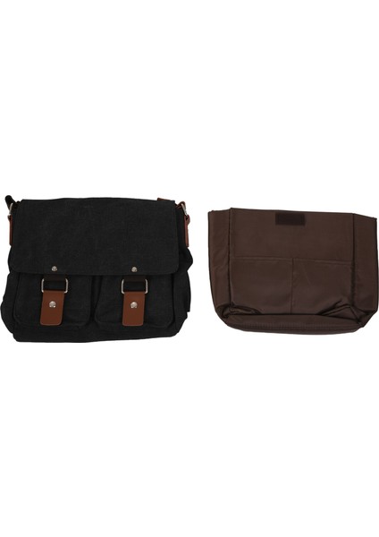 Mimi Messenger Omuz Çantası (Siyah) Için Kanvas Slr Kamera Çantası Fotoğrafçılığı (Yurt Dışından)